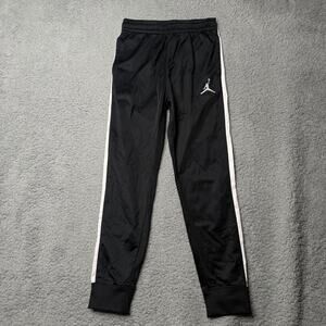 Jordan Pants Youth Medium Black and White Athletic Stretch Waist